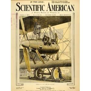   Airplane Propeller Mechanics Aircraft Biplane   Original Cover Home