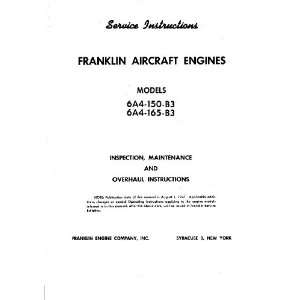  Franklin 6A4 150  165 Aircraft Engine Service Manual 