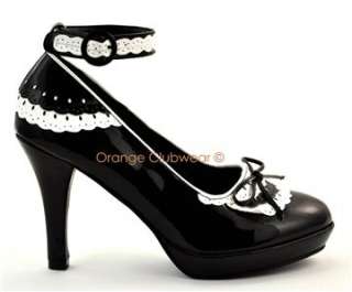 PLEASER WIDE WIDTH French Maid Halloween Costume Shoes  
