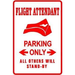  FLIGHT ATTENDANT PARKING plane airline sign