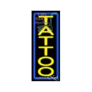  Tattoo vertical Neon Sign 13 Tall x 32 Wide x 3 Deep 