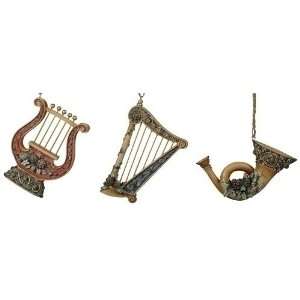  Pack of 6 Happy Holidays Pine Berry Instrument Christmas 