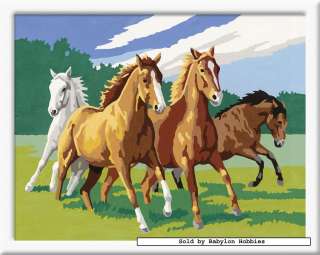 picture 1 of Ravensburger Painting by Numbers   Wild horses (283743)