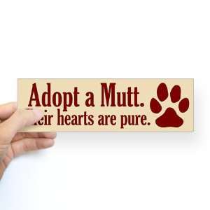  Adopt a Mutt Dogs Bumper Sticker by  Arts 