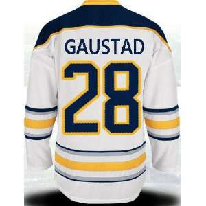  Buffalo Sabres #28 Paul Gaustad White Hockey Jersey NHL 