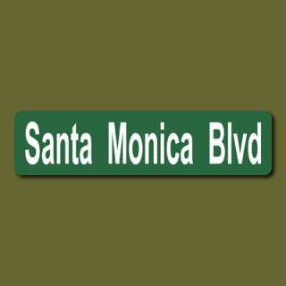 SANTA MONICA BLVD Los Angeles CA USA 6x24 Street Sign  