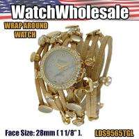 WHOLESALE FREE MOVING CHARM WRAP AROUND WATCH   LDA9565TGL  USA SELLER 