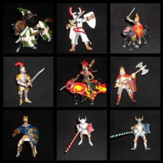 Large 17 Lot Medieval Knights & Horses Mixed   Papo Schleich  