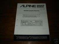 Alpine 7290 7290ES Service Manual Cassette Tape  