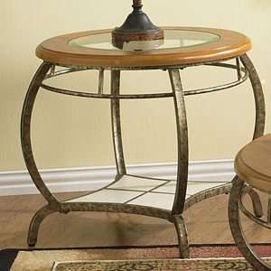  Welton LT204X 2PC   Sandstone Lamp Tables (2) in Gold 