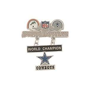  NFL Super Bowl 6 Dallas Cowboys Championship Pin Sports 
