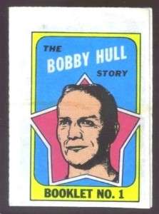1971 72 Topps Booklet #1 BOBBY HULL Story ~ EX  