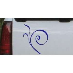  Curly Swirl Car Window Wall Laptop Decal Sticker    Blue 