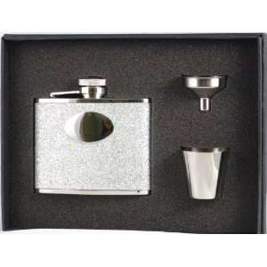   Stainless Steel Flask, Shot Cup and Funnel Gift Set