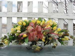 Funeral Caskets Grave Tombstone Saddle Yellow Tulips Red Pink White or 