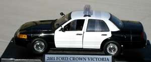 Motormax 1/18 Blank Black & White Ford Police Car  