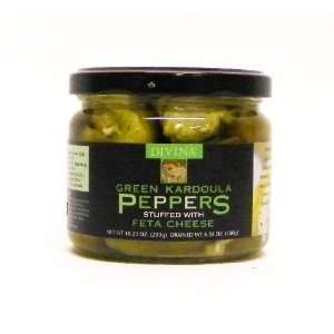 Divina Green Kardoula Peppers Stuffed w/ Grocery & Gourmet Food