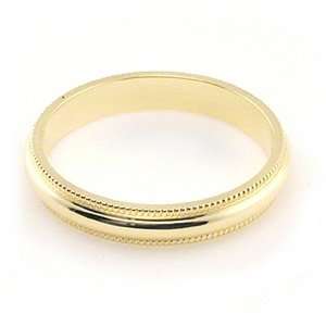   yellow Gold Mens & Womens Wedding Bands 2.5mm Milgrain, 4 Jewelry