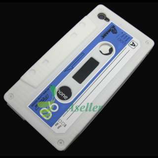 For iPhone 4 4G 4S Cassette Tape Soft Silicone Rubber Case Cover Skin 