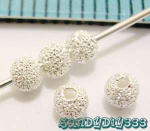 50 x STERLING SILVER STARDUST ROUND BEADS 2.5mm #869  
