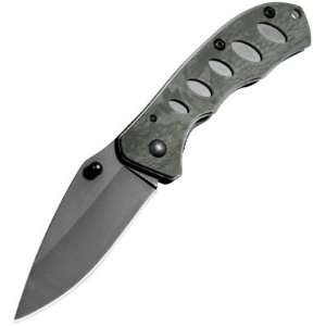   Knife w/ Pocket Clip Military Camo Color Handle