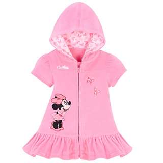 Personalized Butterfly Minnie Mouse Hooded Cover Up for Toddler Girls