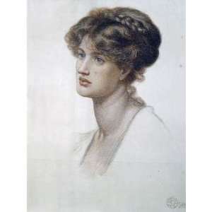 Portrait of Mrs. William J. Stillman by Dante Gabriel Rossetti. Size 7 