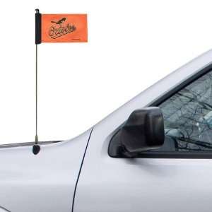 MLB Baltimore Orioles 4 x 5.5 Orange Car Antenna Flag  