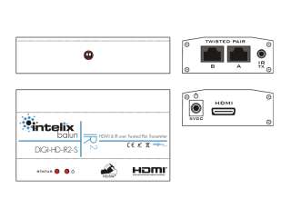   DIGI HD IR2 HDMI & IR over Cat 5/6 Twisted pair Balun/Extender  