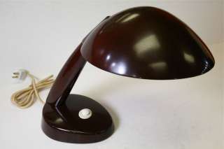 Vintage Bauhaus Brown Celluloid or Bakelite Desk Lamp  