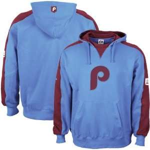   Phillies Light Blue Cooperstown Shaman Hoody Sweatshirt Sports