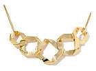 TORI SPELLING GOLDTONE TWISTED LINK DOUBLE ROW 20 1/2 NECKLACE 