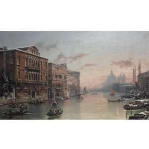   David Roberts   24 x 24 inches   The Grand Canal, Venice, In The Snow