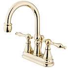 New High Rise Polished Brass Centerset Bathroom Sink La