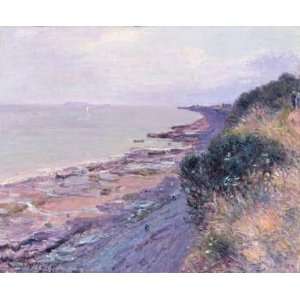  Oil Painting Cliffs at Penarth, Evening, Low Tide Alfred 