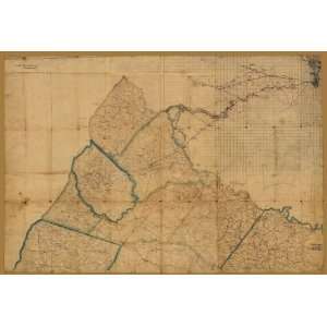  Civil War Map Preliminary map of northeastern Virginia 