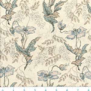  45 Wide Vintage Nouveau Vining Roses Cadet Fabric By The 