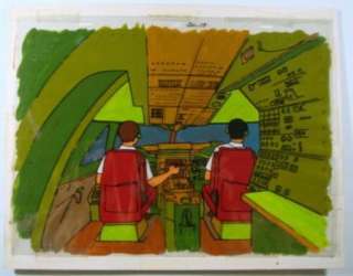   cockpit cartoon cel painted painted american airlines art animation