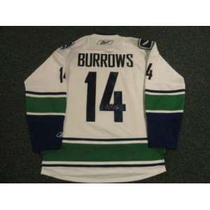 Alexandre Burrows Autographed Uniform   Reebok Stanley Cup Road Alex 