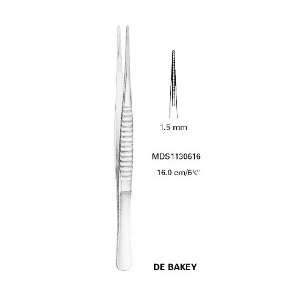 Medline Debakey Vascular Tissue Forceps, 15mm   15 mm, Straight, 5 