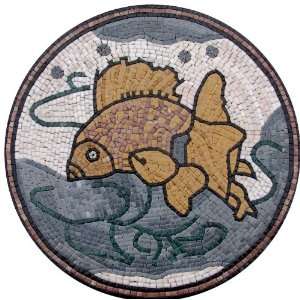   Sea Fish Marble Mosaic Stone Art Tile Bath Or Pool