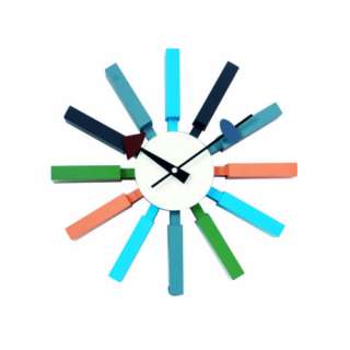 Modern George Nelson Multi Color Block Clock New  