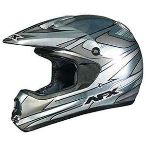   AFX Youth FX 87 Helmet   Small/Satin Silver Chrome Multi Automotive