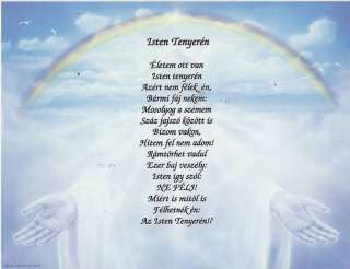 Hungarian Poem Isten Tenyeren Personalized Name Prayer  