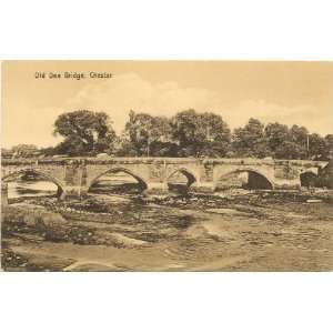  1910 Vintage Postcard Old Dee Bridge Chester England UK 