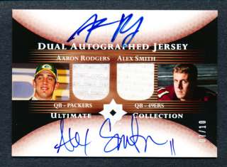 2005 UD Ultimate Collection Aaron Rodgers Alex Smith Auto Signature 