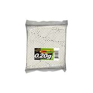   5000 Count Bag 0.20g 6mm Plastic White Airsoft BBs