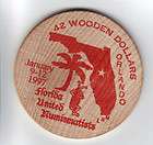 Large Wooden Dollar   42 Wooden Dollars, Florda United Numismatists 