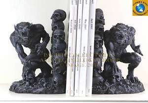 WEREWOLF LYCAN CREATURE BOOKENDS STATUE SHAPE SHIFTERS  