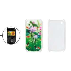  Gino Green 3D Lotus Plastic Case Cover for BlackBerry 8520 
